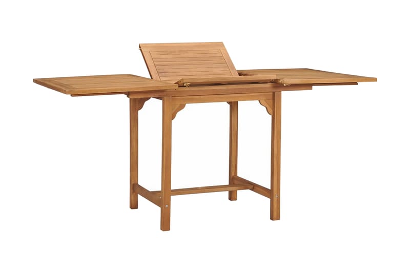 Trädgårdsbord utdragbart (110-160)x80x75cm massiv teak - Brun - Matbord ute