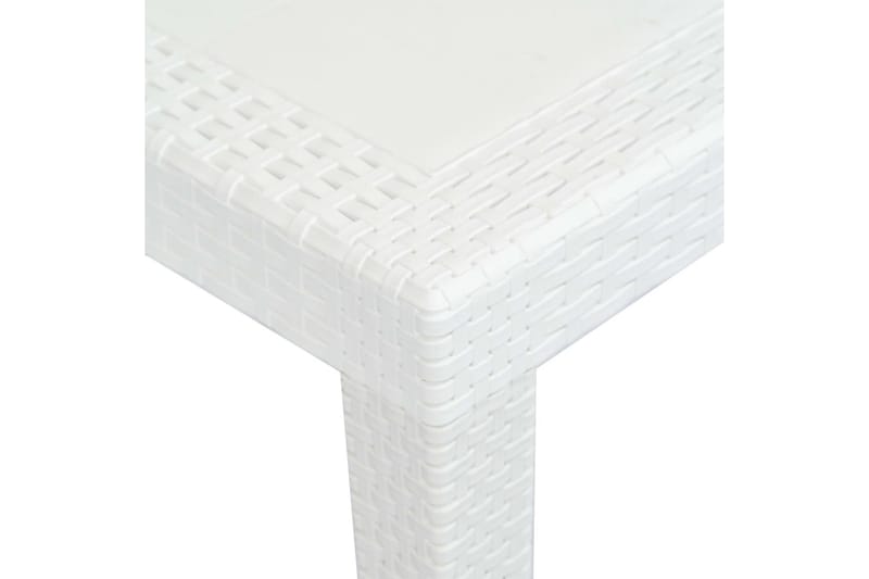Trädgårdsbord vit 150x90x72 cm konstrotting - Vit - Utemöbler - Trädgårdsbord & Utebord - Matbord ute