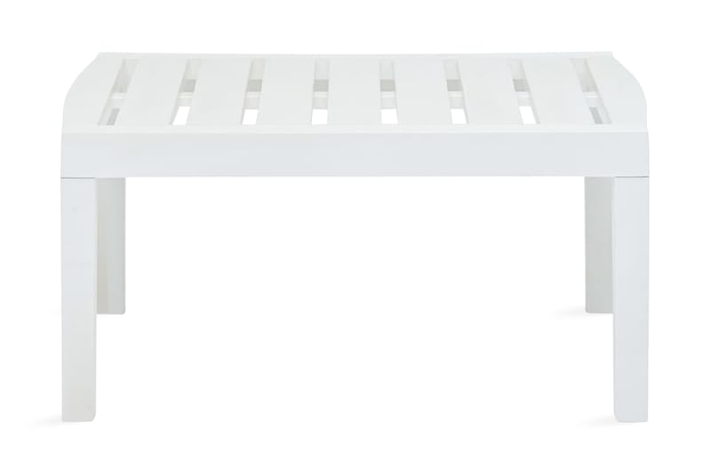 Trädgårdsbord vit 78x55x38 cm plast - Vit - Matbord ute