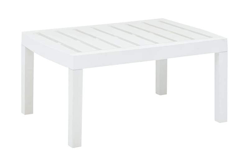 Trädgårdsbord vit 78x55x38 cm plast - Vit - Utemöbler - Trädgårdsbord & Utebord - Matbord ute