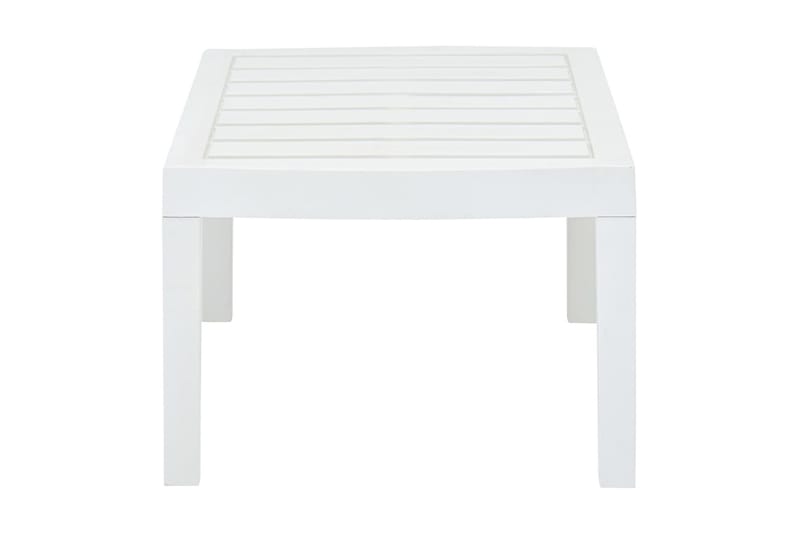 Trädgårdsbord vit 78x55x38 cm plast - Vit - Utemöbler - Trädgårdsbord & Utebord - Matbord ute