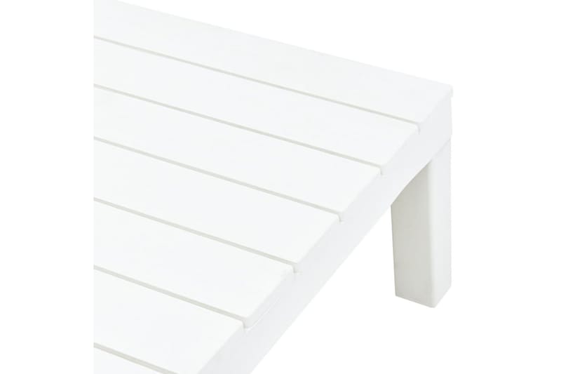 Trädgårdsbord vit 78x78x31 cm plast - Vit - Utemöbler - Trädgårdsbord & Utebord - Matbord ute