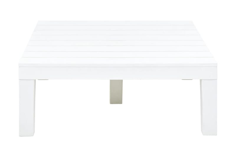 Trädgårdsbord vit 78x78x31 cm plast - Vit - Utemöbler - Trädgårdsbord & Utebord - Matbord ute