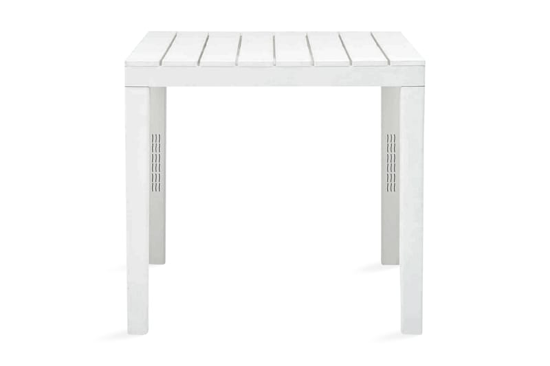 Trädgårdsbord vit 78x78x72 cm plast - Vit - Utemöbler - Trädgårdsbord & Utebord - Matbord ute