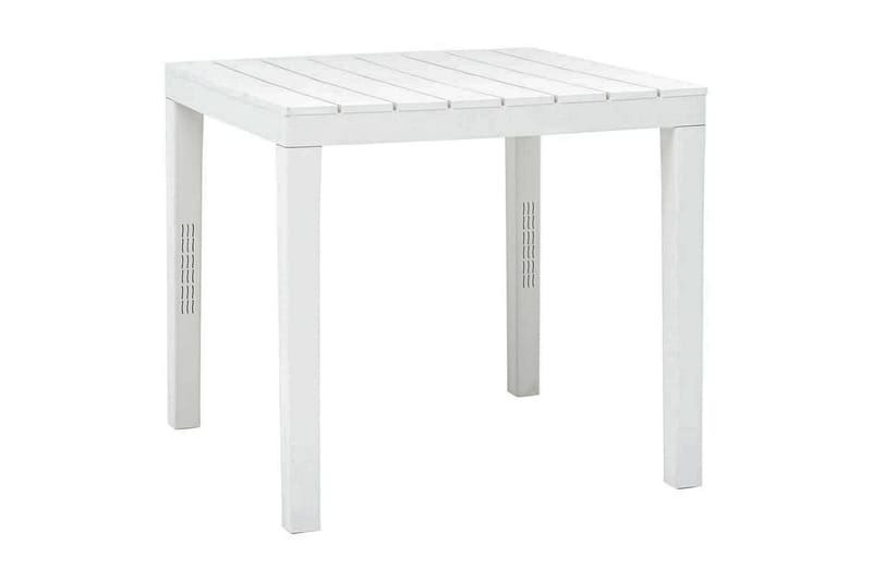 Trädgårdsbord vit 78x78x72 cm plast - Vit - Utemöbler - Trädgårdsbord & Utebord - Matbord ute