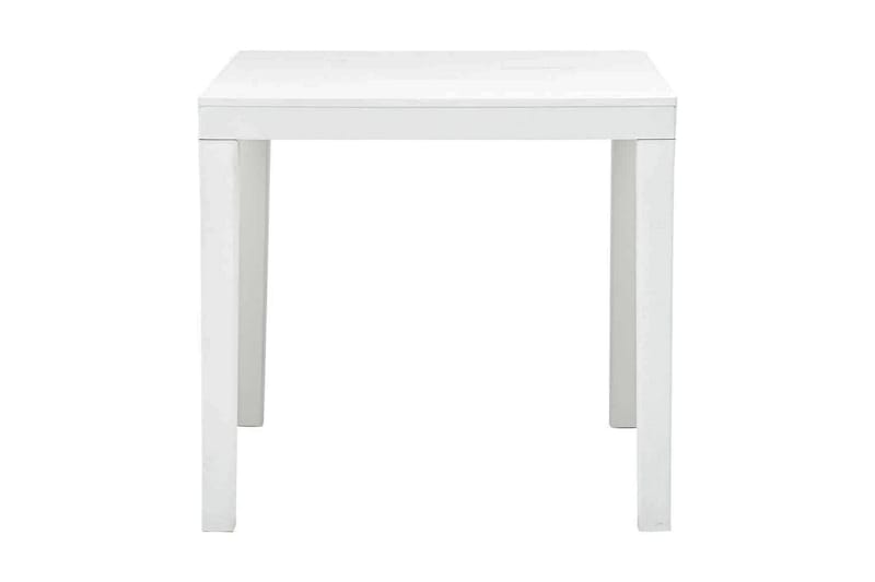 Trädgårdsbord vit 78x78x72 cm plast - Vit - Utemöbler - Trädgårdsbord & Utebord - Matbord ute