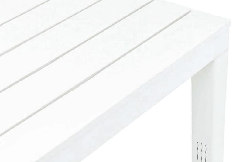 Trädgårdsbord vit 78x78x72 cm plast - Vit - Utemöbler - Trädgårdsbord & Utebord - Matbord ute