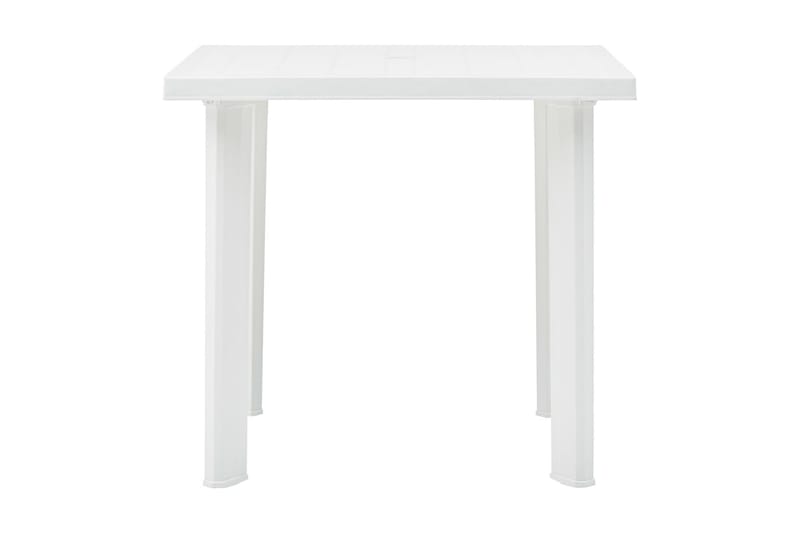Trädgårdsbord vit 80x75x72 cm plast - Vit - Utemöbler - Trädgårdsbord & Utebord - Matbord ute