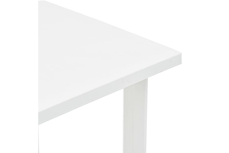 Trädgårdsbord vit 80x75x72 cm plast - Vit - Matbord ute