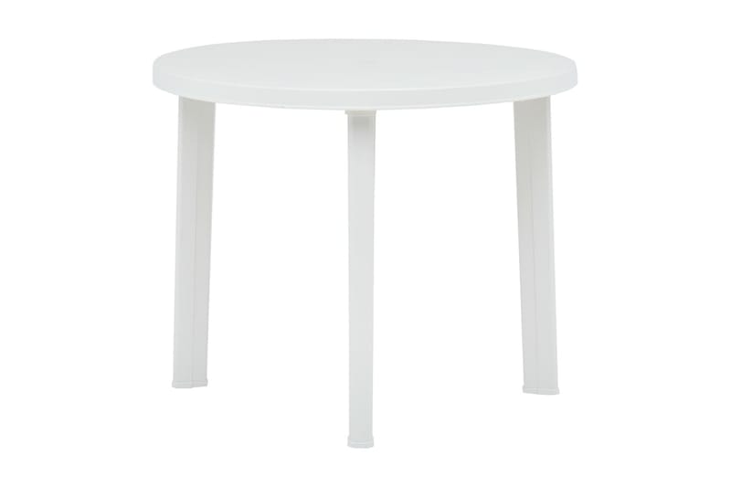 Trädgårdsbord vit 89 cm plast - Vit - Utemöbler - Trädgårdsbord & Utebord - Matbord ute