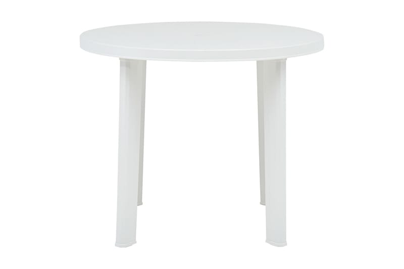 Trädgårdsbord vit 89 cm plast - Vit - Utemöbler - Trädgårdsbord & Utebord - Matbord ute
