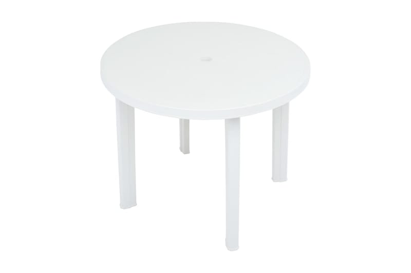 Trädgårdsbord vit 89 cm plast - Vit - Utemöbler - Trädgårdsbord & Utebord - Matbord ute