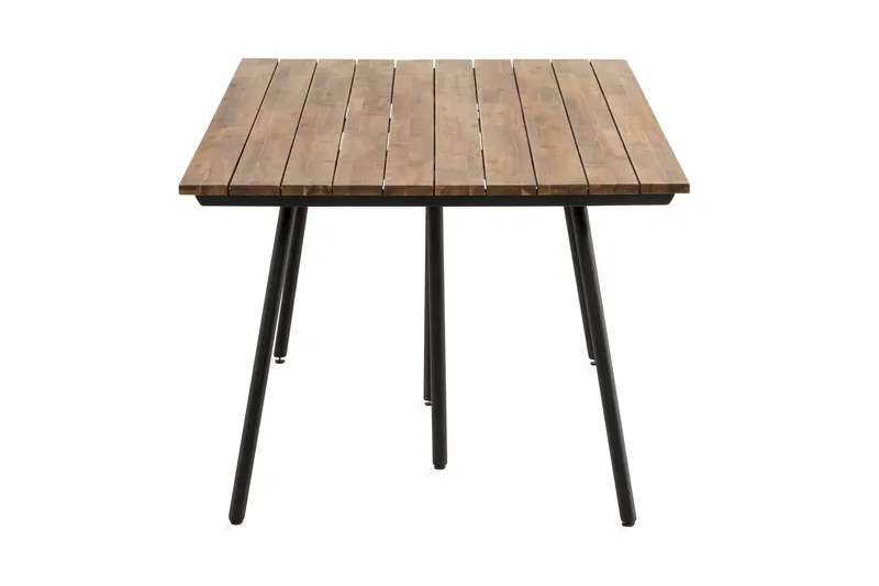 Trio Matbord Utomhus 200x100 cm – Utebord för Uteplats Akaciaträ - Svart / Akacia - Utemöbler - Trädgårdsbord & Utebord - Matbord ute