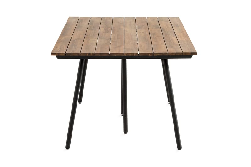 Trio Matbord Utomhus 200x100 cm – Utebord för Uteplats Akaciaträ - Svart / Akacia - Utemöbler - Trädgårdsbord & Utebord - Matbord ute