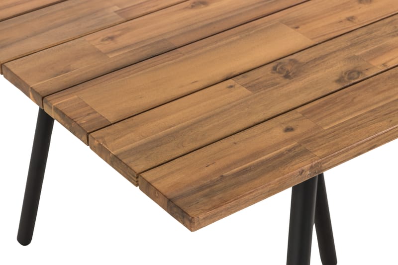 Trio Matbord Utomhus 200x100cm - Akacia/Svart - Utemöbler - Trädgårdsbord & Utebord - Matbord ute