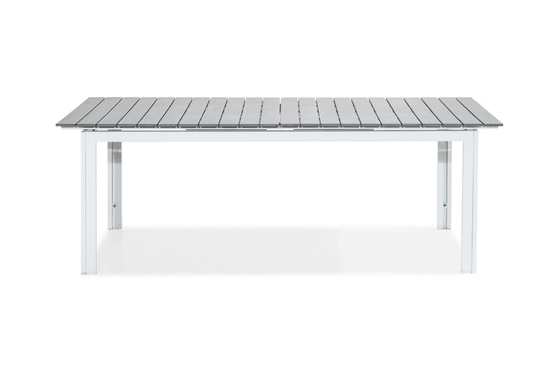 TUNIS Förlängningsbart Matbord 220-280x100 cm Vit/Grå - Matbord ute