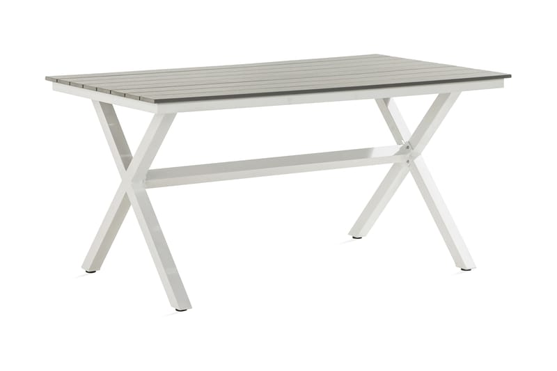 TUNIS Kryssbord 150x90 cm Vit/Grå - Vit/Grå - Matbord ute
