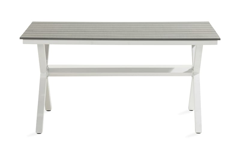 TUNIS Kryssbord 150x90 cm Vit/Grå - Vit/Grå - Matbord ute