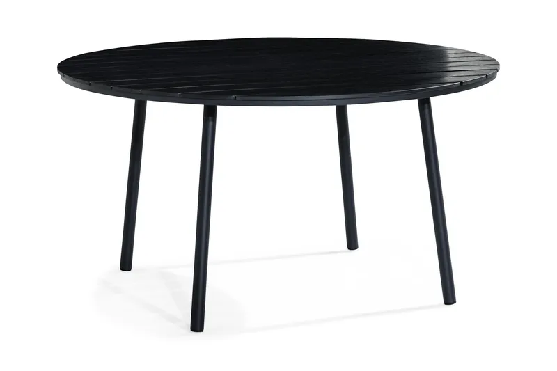 Tunis Matbord Utomhus 140 cm Runt, Svart
