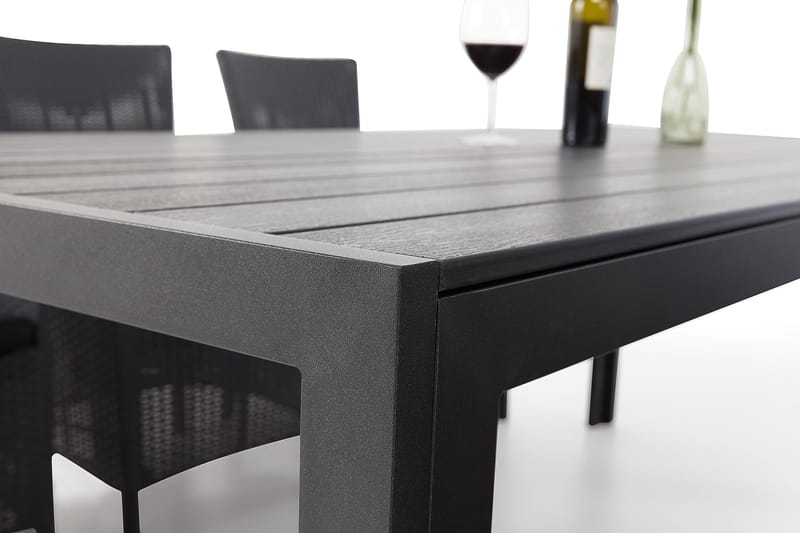 Tunis Matbord Utomhus - Utemöbelsbord 205x90 cm i Aintwood - Svart - Utemöbler - Trädgårdsbord & Utebord - Matbord ute