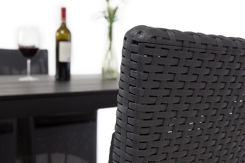 Tunis Matbord Utomhus - Utemöbelsbord 205x90 cm i Aintwood - Svart - Utemöbler - Trädgårdsbord & Utebord - Matbord ute