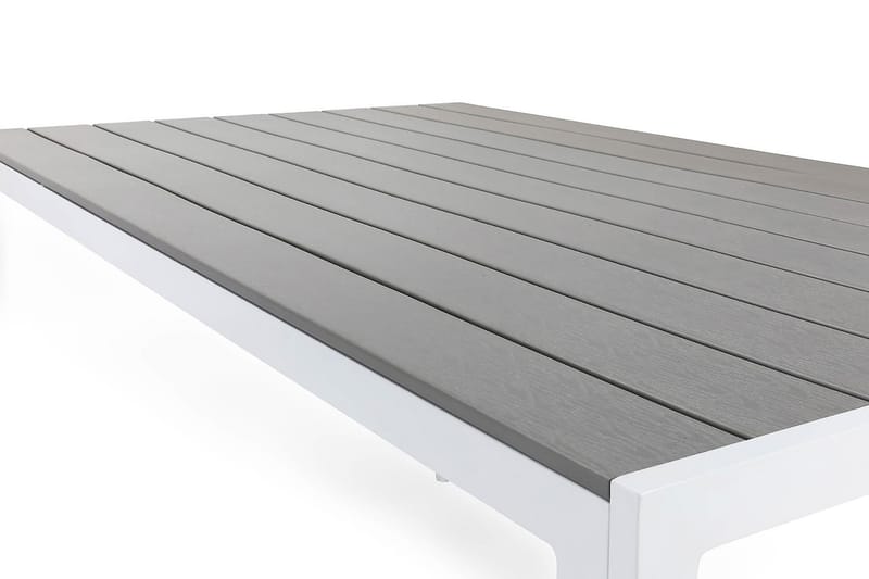 TUNIS Utebord 150x90 Vit/Grå - Utemöbler - Trädgårdsbord & Utebord - Matbord ute