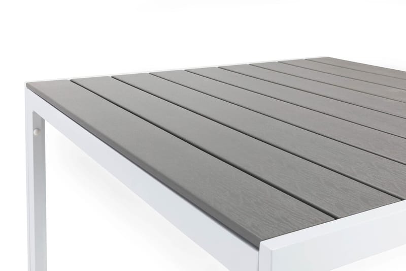 Tunis Utebord 90x90 cm – Litet Matbord Utomhus för Uteplats i Aintwood - Grå / Vit - Utemöbler - Trädgårdsbord & Utebord - Matbord ute