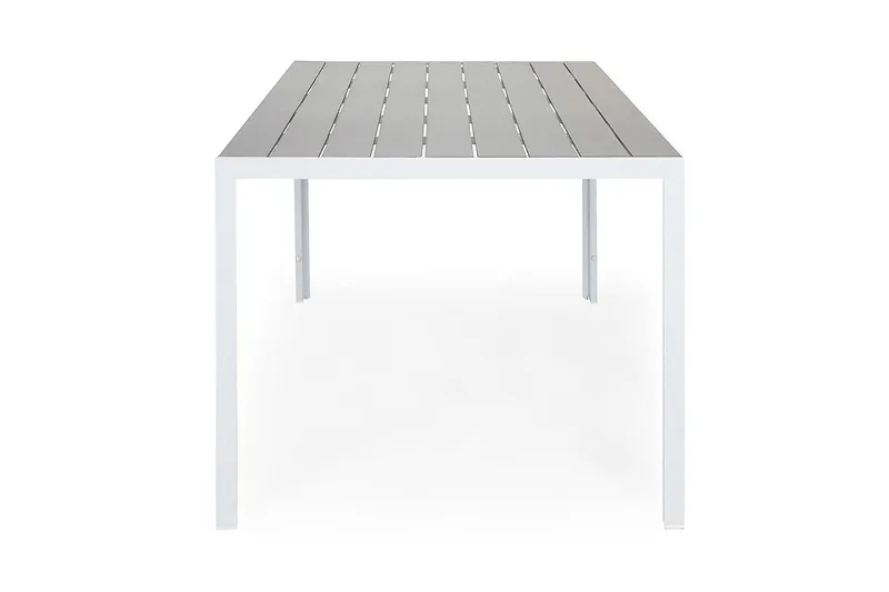 Tunis Utebord – Matbord Utomhus 150x90 cm – Trädgårdsbord för Uteplats och Altan - Vit / Grå - Utemöbler - Trädgårdsbord & Utebord - Matbord ute