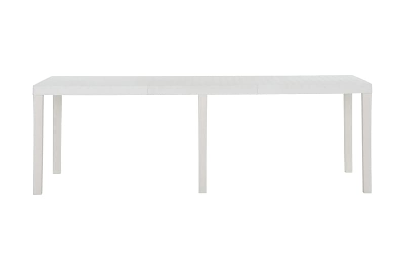 Utebord 220x90x72 cm PP vit - Vit - Utemöbler - Trädgårdsbord & Utebord - Matbord ute