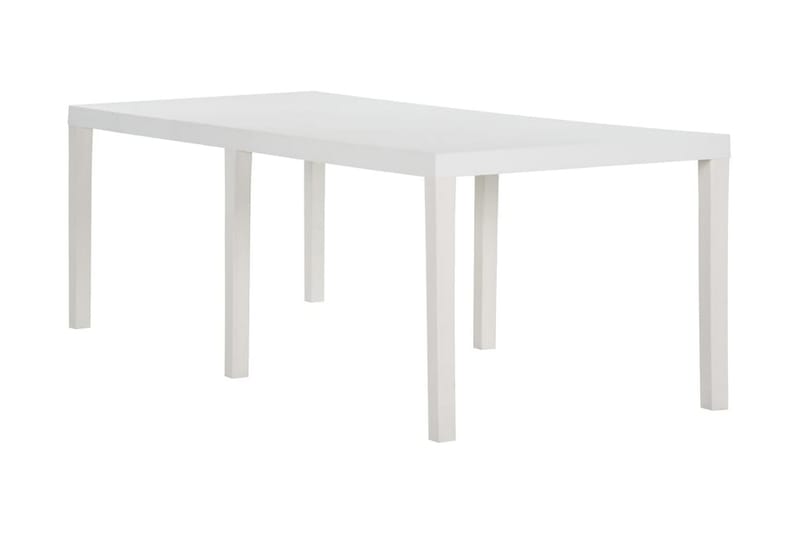 Utebord 220x90x72 cm PP vit - Vit - Utemöbler - Trädgårdsbord & Utebord - Matbord ute