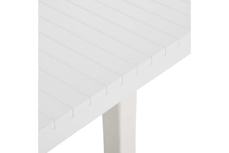 Utebord 220x90x72 cm PP vit - Vit - Utemöbler - Trädgårdsbord & Utebord - Matbord ute