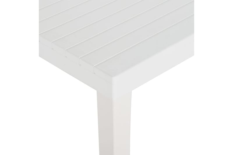 Utebord 220x90x72 cm PP vit - Vit - Utemöbler - Trädgårdsbord & Utebord - Matbord ute