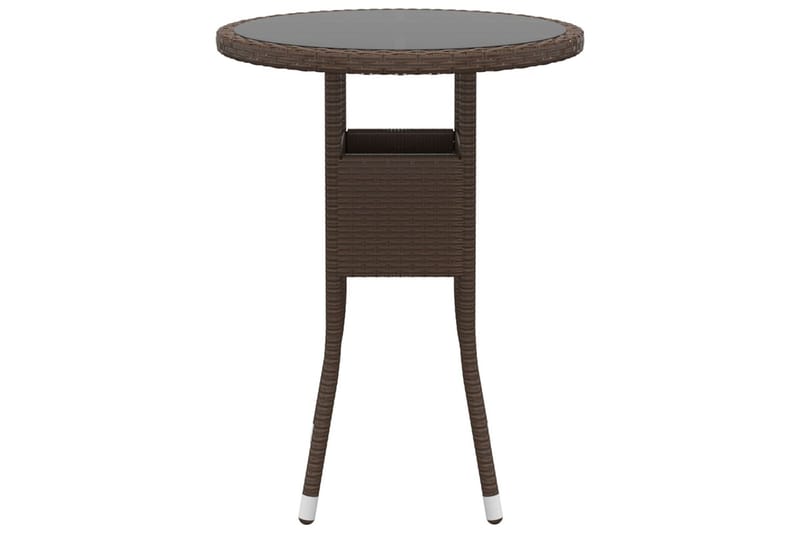 Utebord Ã˜60x75 cm Härdat glas och konstrotting brun - Brun - Utemöbler - Trädgårdsbord & Utebord - Matbord ute