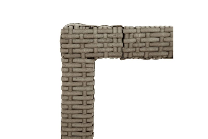 Utebord beige 190x90x75 cm härdat glas och konstrotting - Beige - Utemöbler - Trädgårdsbord & Utebord - Matbord ute