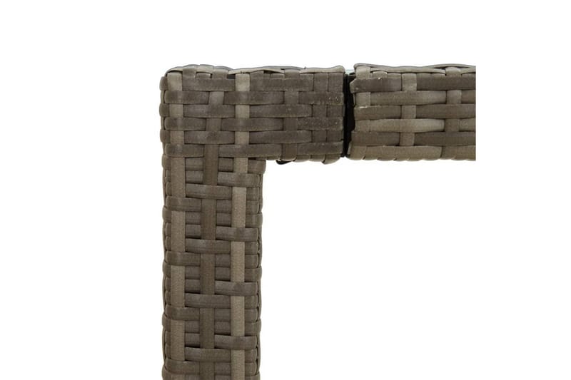 Utebord grå 190x90x75 cm härdat glas och konstrotting - Grå - Utemöbler - Trädgårdsbord & Utebord - Matbord ute