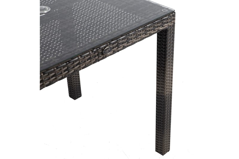 Utebord WICKER 73x73xH71cm Utebordsskiva: klart glas - Mörkbrun - Utemöbler - Trädgårdsbord & Utebord - Matbord ute