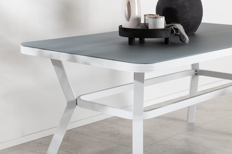 Virya Matbord Utomhus 160 cm - Vit/Grå - Utemöbler - Trädgårdsbord & Utebord - Matbord ute