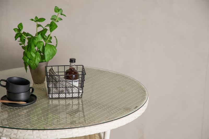 Volta Matbord Utomhus 90 Rund - Vit - Utemöbler - Trädgårdsbord & Utebord - Matbord ute