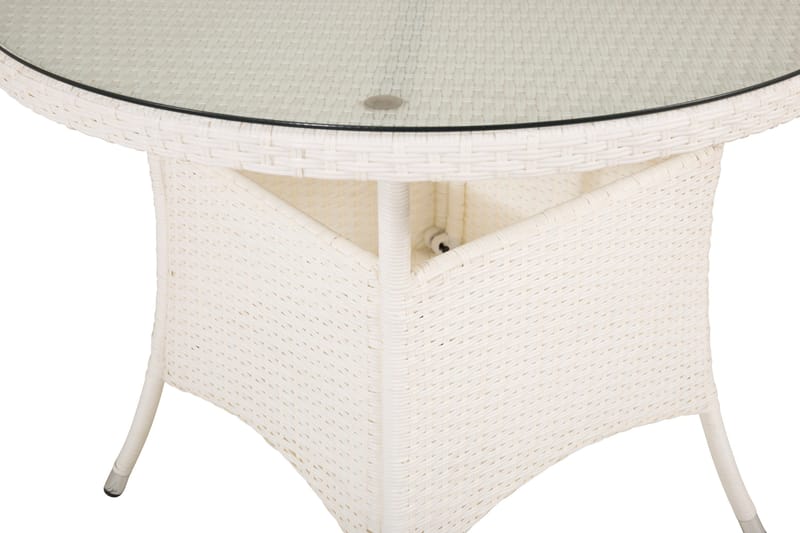 Volta Matbord Utomhus 90 Rund - Vit - Utemöbler - Trädgårdsbord & Utebord - Matbord ute