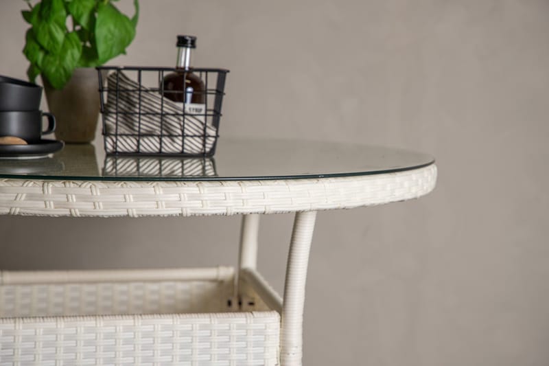 Volta Matbord Utomhus 90 Rund - Vit - Utemöbler - Trädgårdsbord & Utebord - Matbord ute