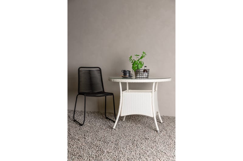 Volta Matbord Utomhus 90 Rund - Vit - Utemöbler - Trädgårdsbord & Utebord - Matbord ute