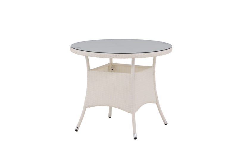 Volta Matbord Utomhus 90 Rund - Vit - Utemöbler - Trädgårdsbord & Utebord - Matbord ute