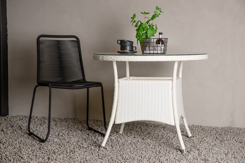 Volta Matbord Utomhus 90 Rund - Vit - Utemöbler - Trädgårdsbord & Utebord - Matbord ute