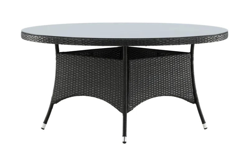 Volta Matbord Utomhus Rund Ø150 cm Svart - Venture Home - Utemöbler - Trädgårdsbord & Utebord - Matbord ute