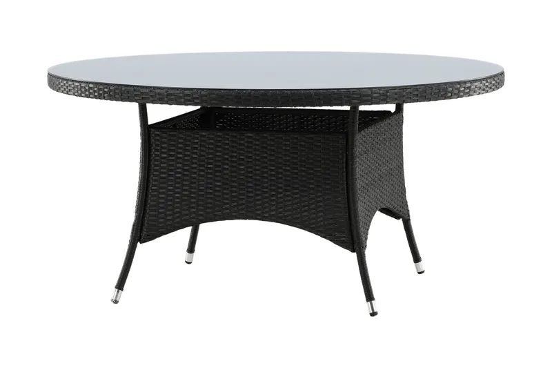 Volta Matbord Utomhus Rund Ø150 cm Svart - Venture Home - Utemöbler - Trädgårdsbord & Utebord - Matbord ute