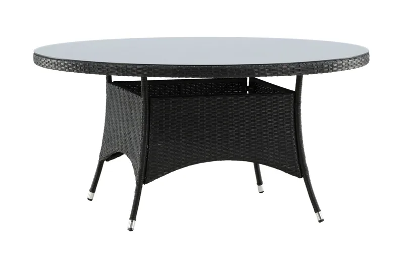 Volta Matbord Utomhus Rund Ø150 cm Svart - Venture Home - Utemöbler - Trädgårdsbord & Utebord - Matbord ute