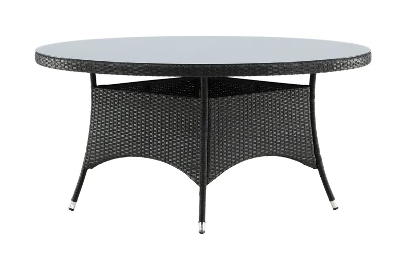 Volta Matbord Utomhus Rund Ø150 cm Svart - Venture Home - Utemöbler - Trädgårdsbord & Utebord - Matbord ute