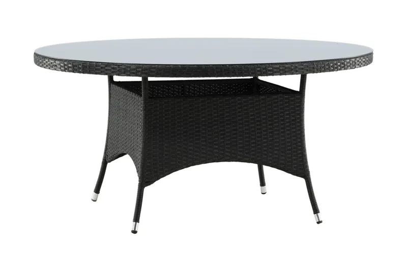 Volta Matbord Utomhus Rund Ø150 cm Svart - Venture Home - Utemöbler - Trädgårdsbord & Utebord - Matbord ute