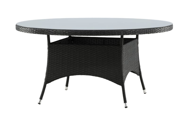 Volta Matbord Utomhus Rund Ø150 cm Svart - Venture Home - Utemöbler - Trädgårdsbord & Utebord - Matbord ute