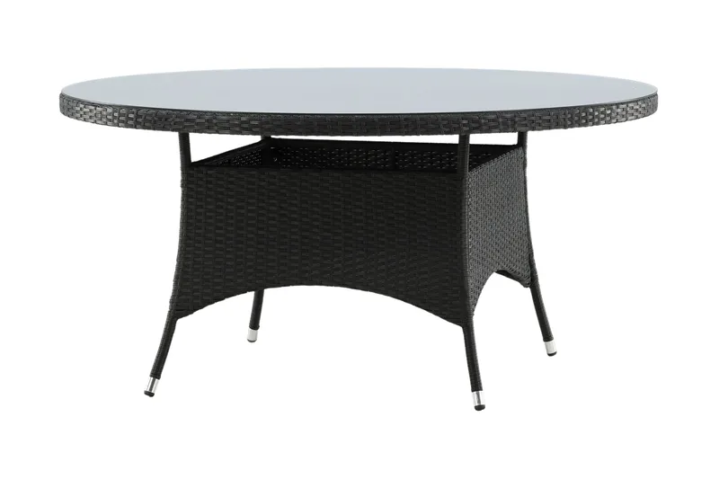 Volta Matbord Utomhus Rund Ø150 cm Svart - Venture Home - Utemöbler - Trädgårdsbord & Utebord - Matbord ute